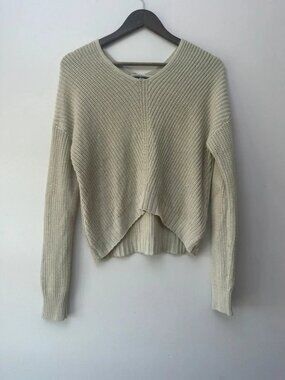 Freshman 1996 Beige Knit Top Long Sleeve Medium